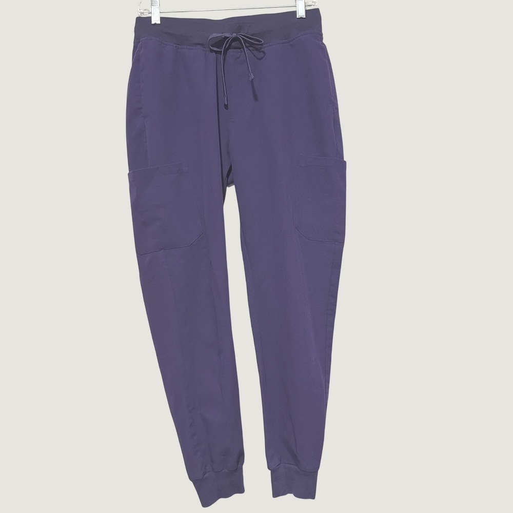Mandala Womens EquaTek Jogger Scrub Pants Deep Periwinkle Small Cargo‎ Pockets
